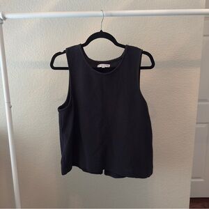 Madewell Black Boxy Sleeveless Tank Top